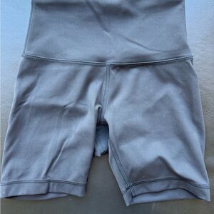 Women's Black Align Lululemon High-Waisted Biker Shorts